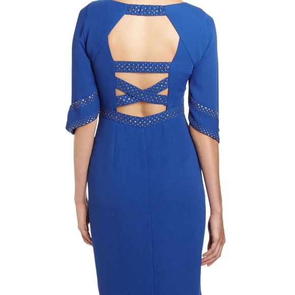 BCBGMaxAzria 'Lexy' Studded Dress Blue Saphire - Picture 1 of 8